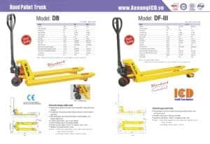 Xe nang tay Hand Pallet Truck Model DF-III