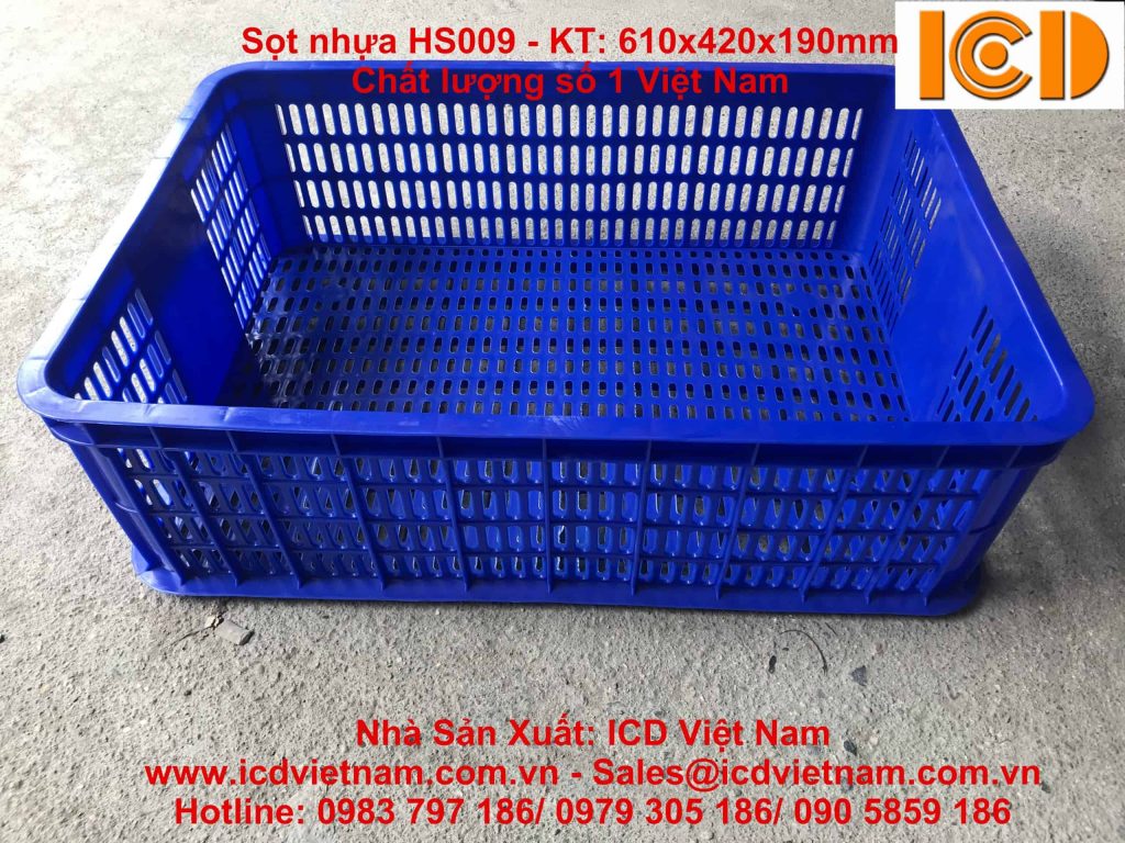 Sot nhua HS009 (mã cũ) KT 610x420x190mm 