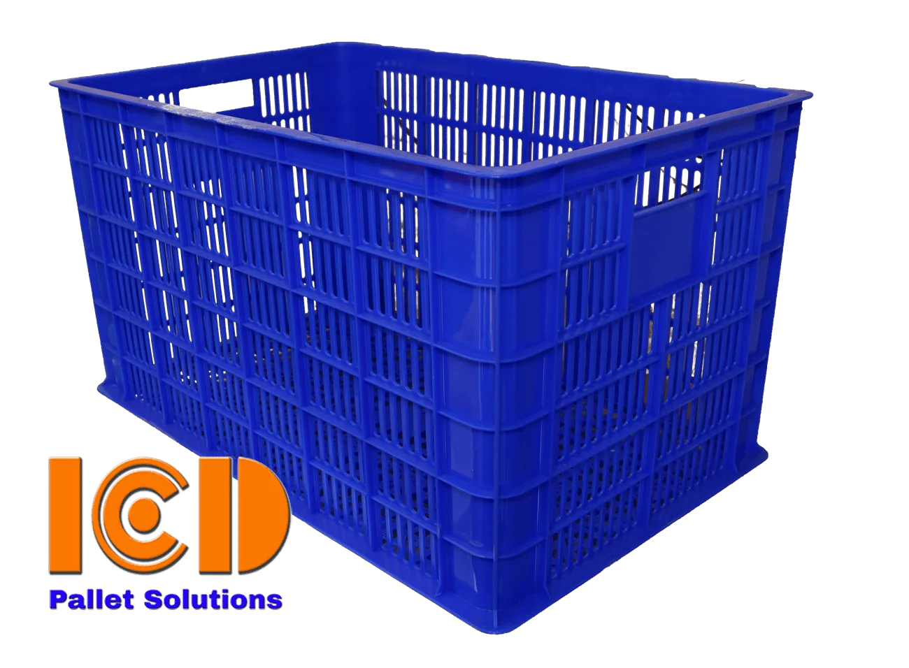 Sóng hở, sọt nhựa, thùng nhựa hở màu xanh ICD HS0199 KT 780x500x430 mm