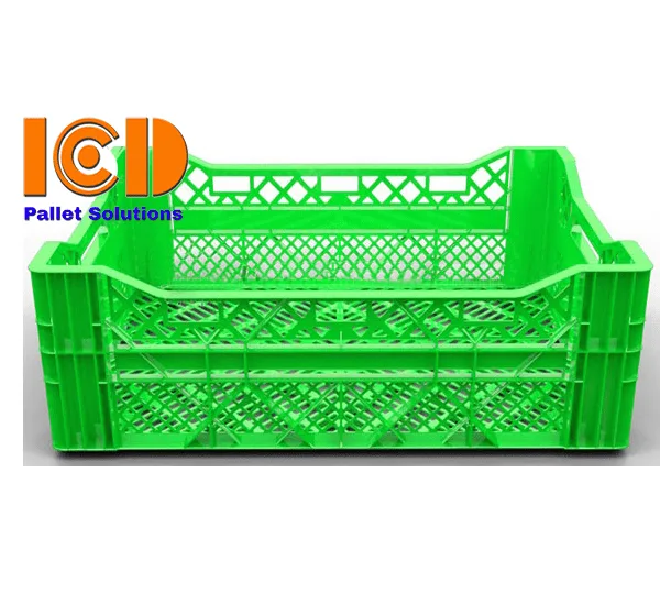 Thùng nhựa ICD HS016 KT 595x400x190 mm xanh, vàng