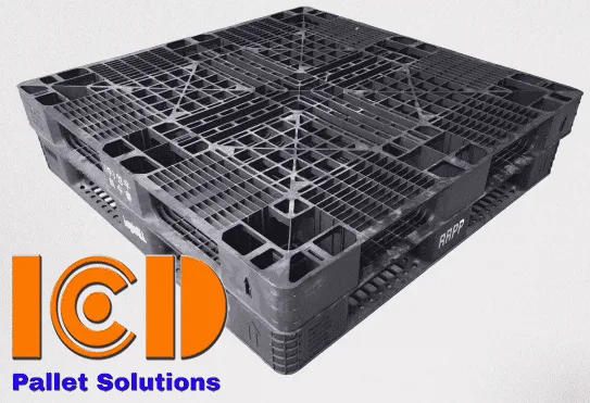Pallet nhựa 1200x1000x120mm cũ, màu đen giá rẻ