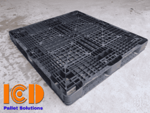 Pallet nhựa đen ICD cũKT1200x1100x120mm giá rẻ