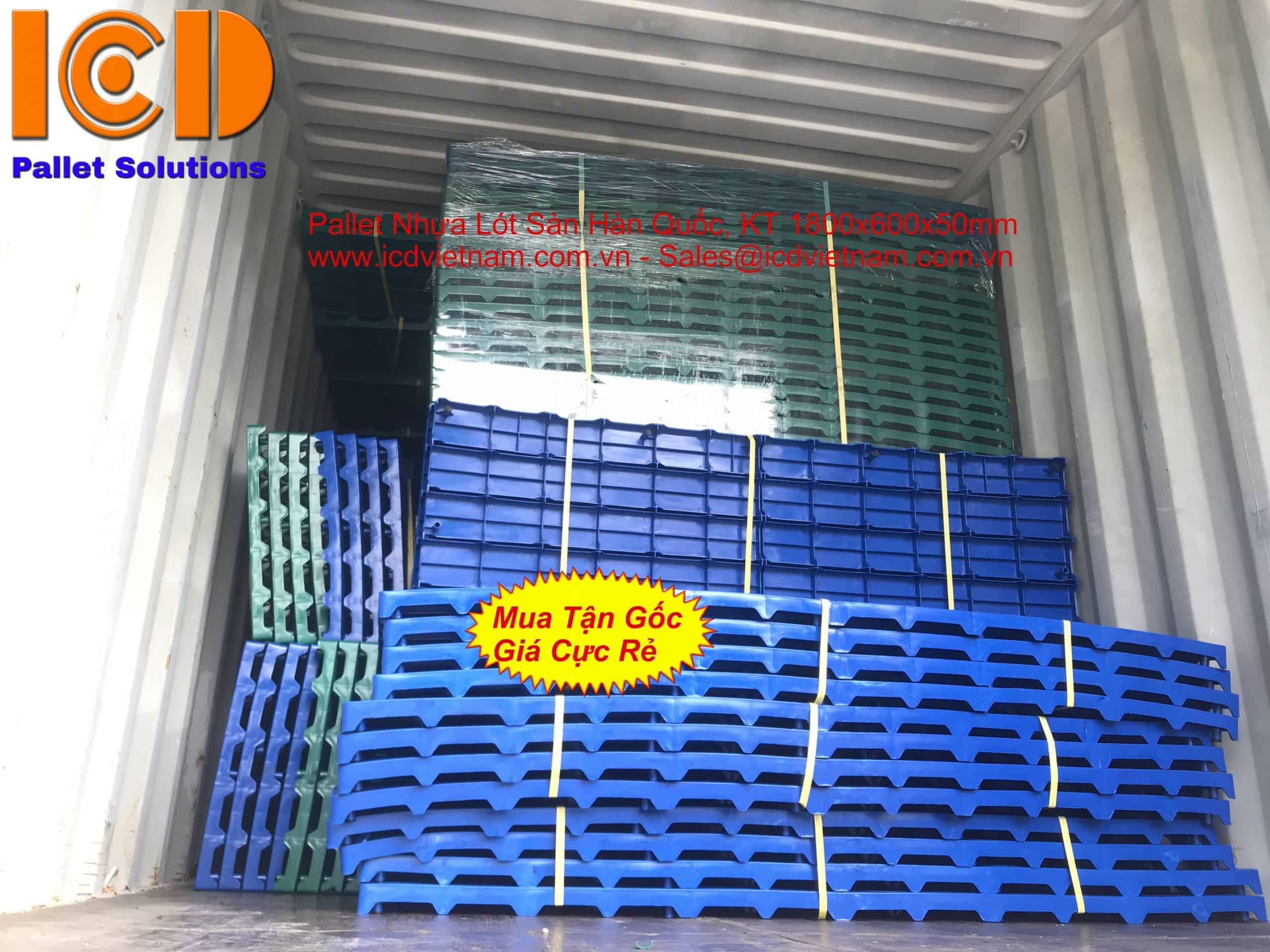 Pallet nhua lot san Han Quoc 1800x600x50mm anh 14