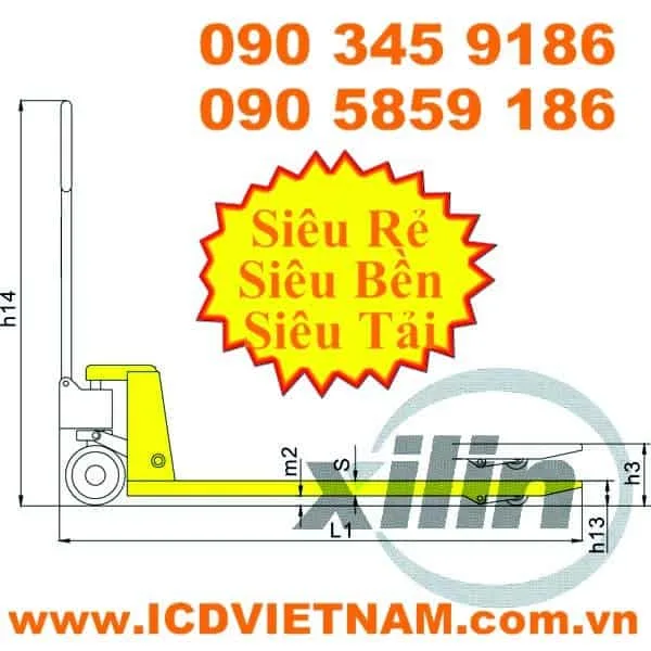 Xilin Hand Pallet Truck DF-III 2.5 Tấn ICD DF-III - product photo 3