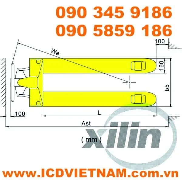 Xilin Hand Pallet Truck DF-III 2.5 Tấn ICD DF-III - product photo 2