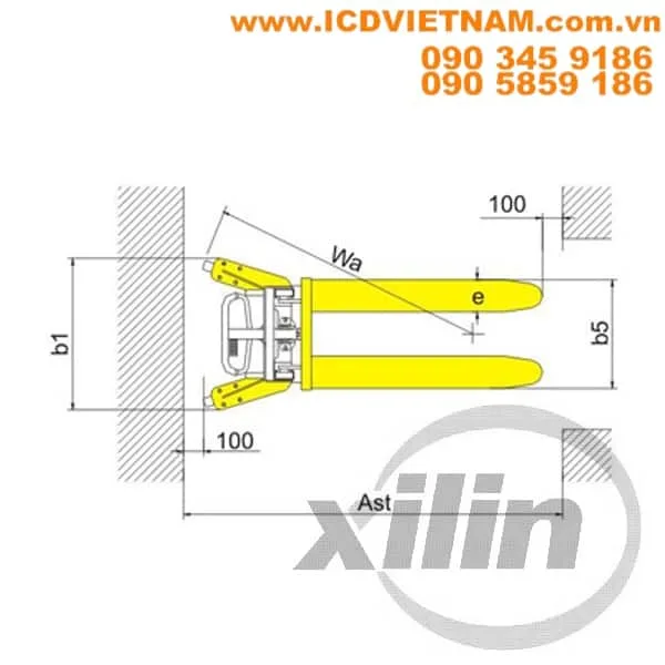Xilin Fixed Fork High-Lift Stacker ICD SDJ1000 1000kg - product photo 2