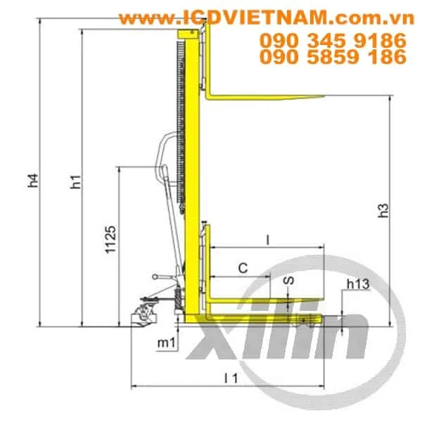 Xilin Heavy-Duty High-Lift Stacker ICD SJJA20E 2000kg - product photo 3