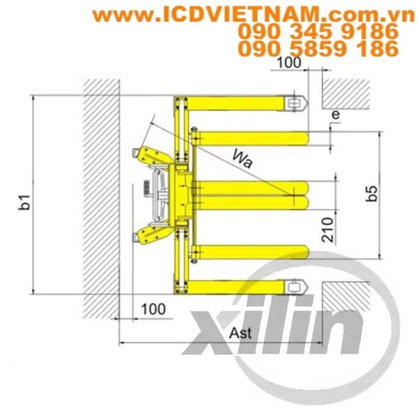 Xilin Adjustable Fork High-Lift Stacker ICD SDJAS500 - SDJAS1000 500kg - product photo 3