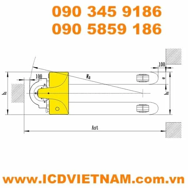 Xilin Electric Walkie Pallet Truck ICD CBD15W-E 1500kg - product photo 2