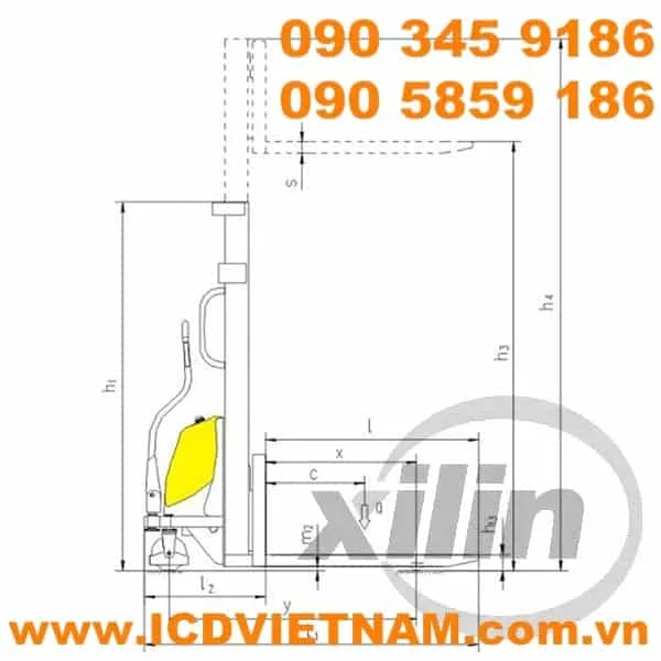 Xilin Electric Walkie Stacker ICD CDD10B-III 1000kg - product photo 3
