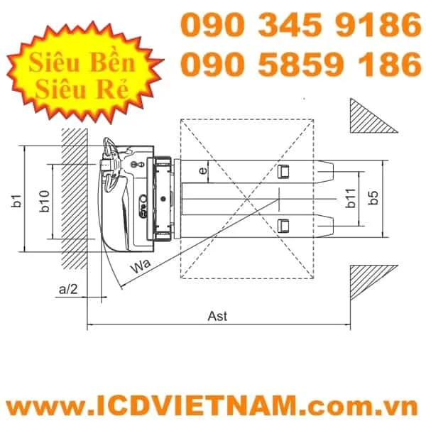 Xilin Electric Walkie Reach Stacker ICD CDD12R-E 1200kg - product photo 3
