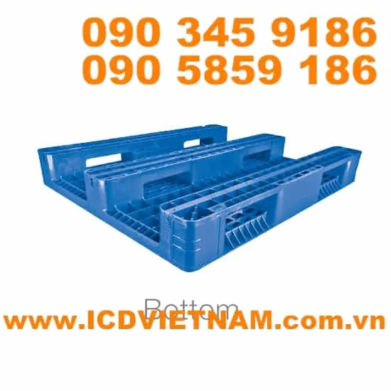 Pallet nhựa kê kho ICD 1200x1000x160 mm giá rẻ H1210S4-3J