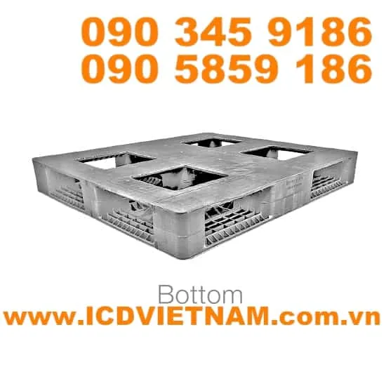 Pallet nhựa ICD KT 1200x1100x160 mm giá rẻ H1211D4-2E