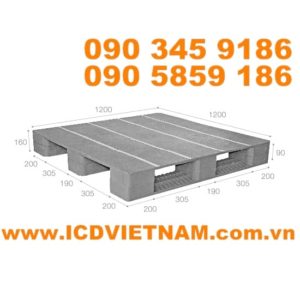 Pallet nhua KT1200x1200x160 mm gia re 