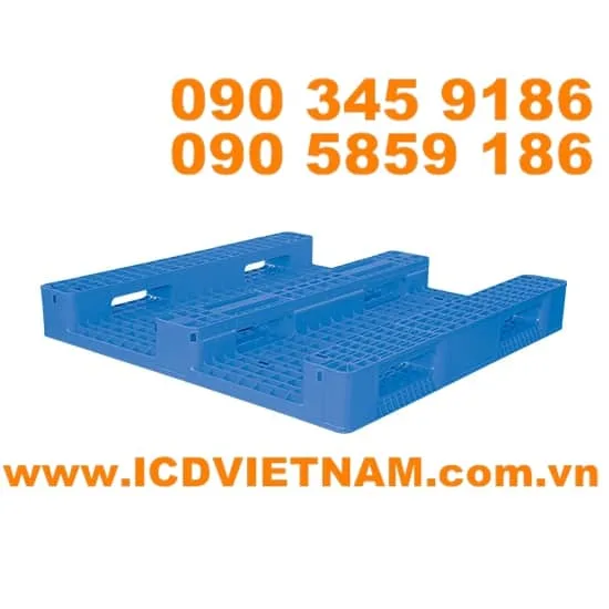 3-Runner Plastic Pallet ICD-PLK-121216-BK 1200x1200x160 mm - product photo 2