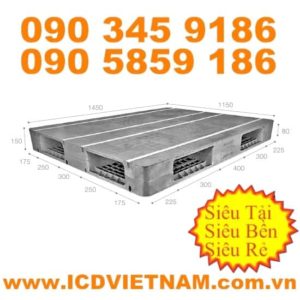 Pallet nhựa 1450x1150x150 mm giá rẻ 