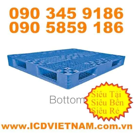 Pallet nhựa ICD KT 1500x1200x150 mm giá rẻ H1512R4-1A