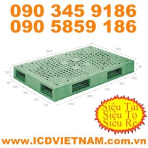 Pallet nhựa 1900x950x150 mm giá rẻ H1995R4-1A