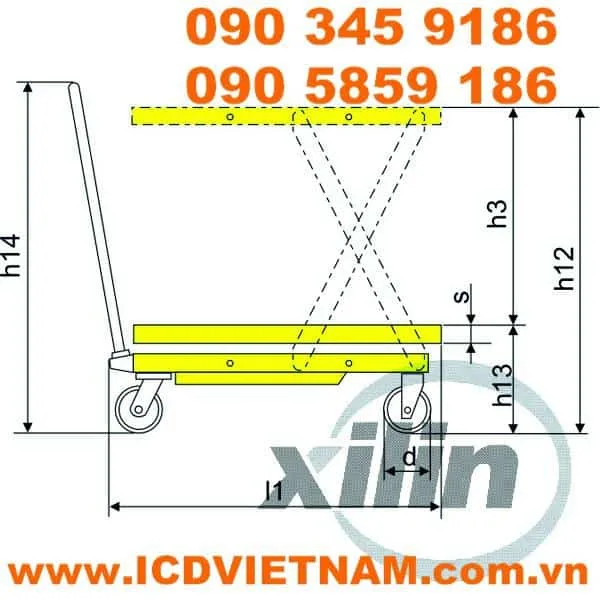 Manual Scissor Lift Table ICD SP150 - product photo 3