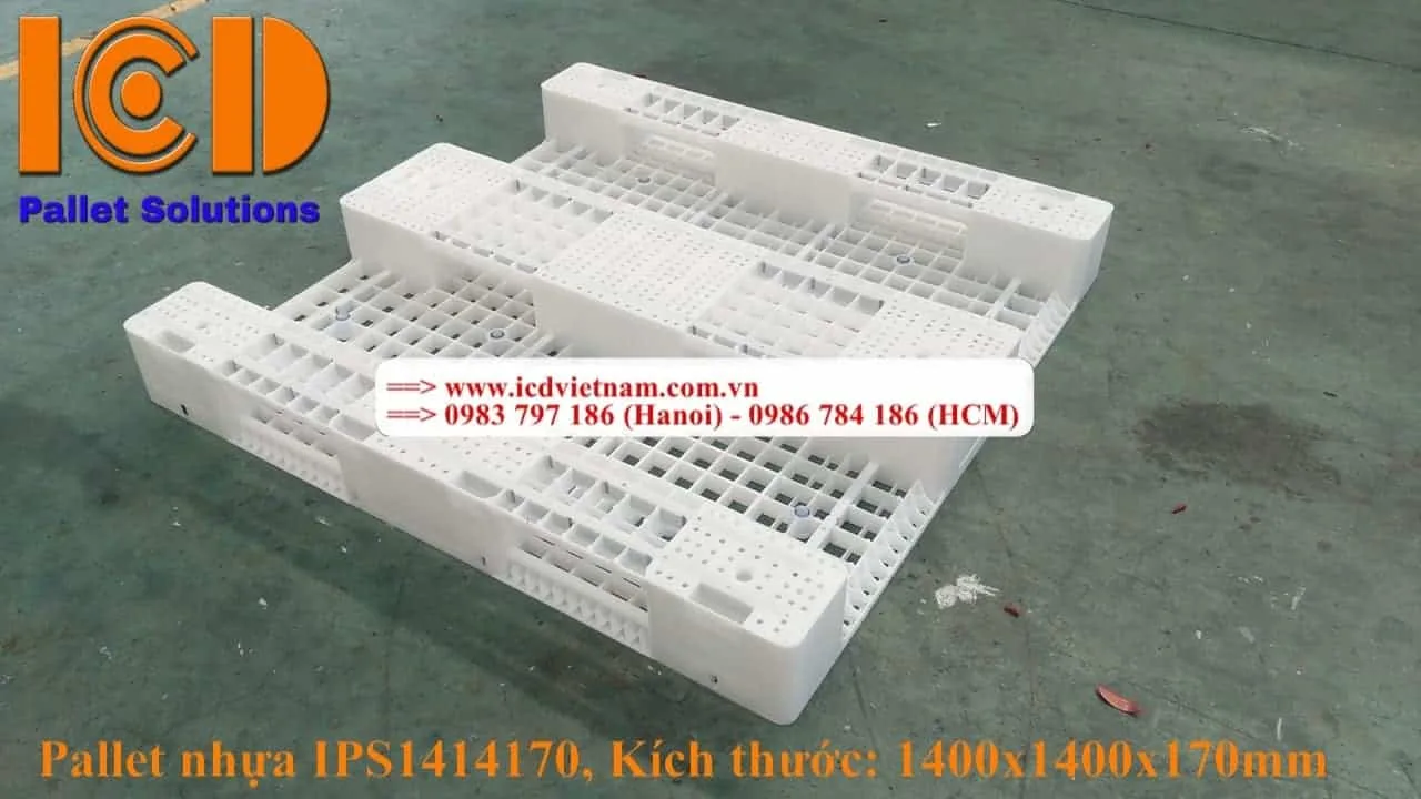 3-Runner Plastic Pallet ICD-PLK-141417-3C 1400x1400x170 mm - product photo 2
