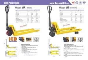 Xe nâng tay thấp Hand Pallet truck Model WA-WB