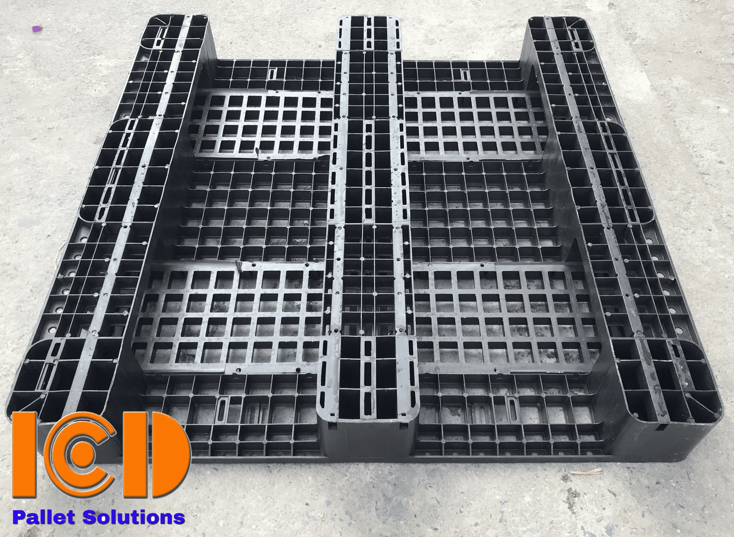 3-Runner Plastic Pallet ICD-PL111115-3B 1100x1100x150 mm - product photo 4