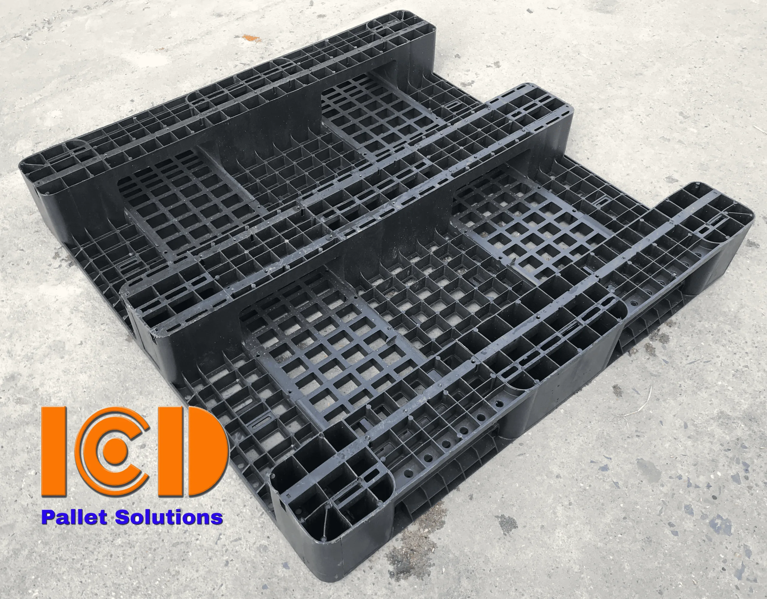 3-Runner Plastic Pallet ICD-PL111115-3B 1100x1100x150 mm - product photo 3