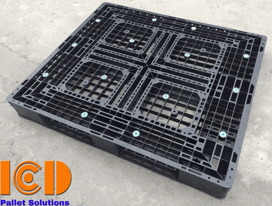 Pallet nhựa nhập khẩu ICD cũ KT1300x1100x150mm đen