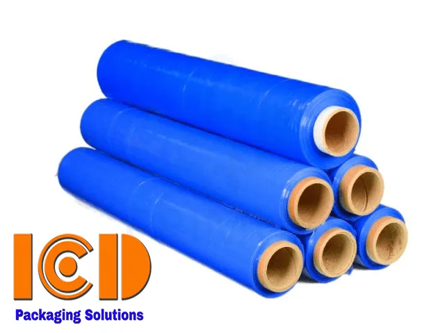 Màng quấn ICD PE màu xanh cuốn tay siêu dai