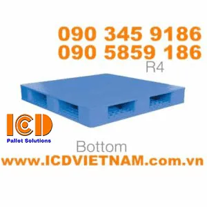 Pallet nhựa KT 1200x1200x160 mm giá rẻ H1212R4-3A