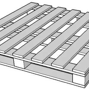 Pallet 1 mặt 4 chiều nâng thông thường và 4 chiều nâng khóa chân