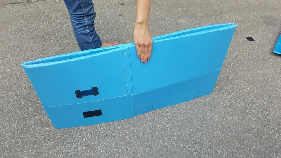 Thùng nhựa danpla gập không nẹp không góc