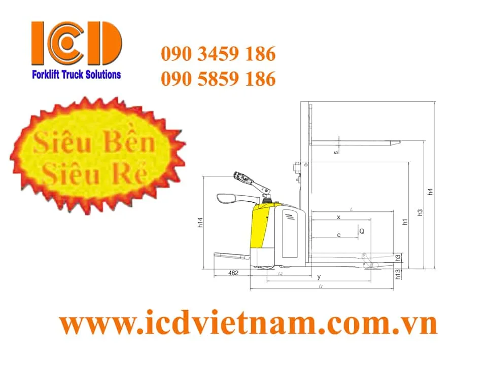 Xilin Electric Rider Reach Stacker ICD CBD20SR 2000kg - product photo 2
