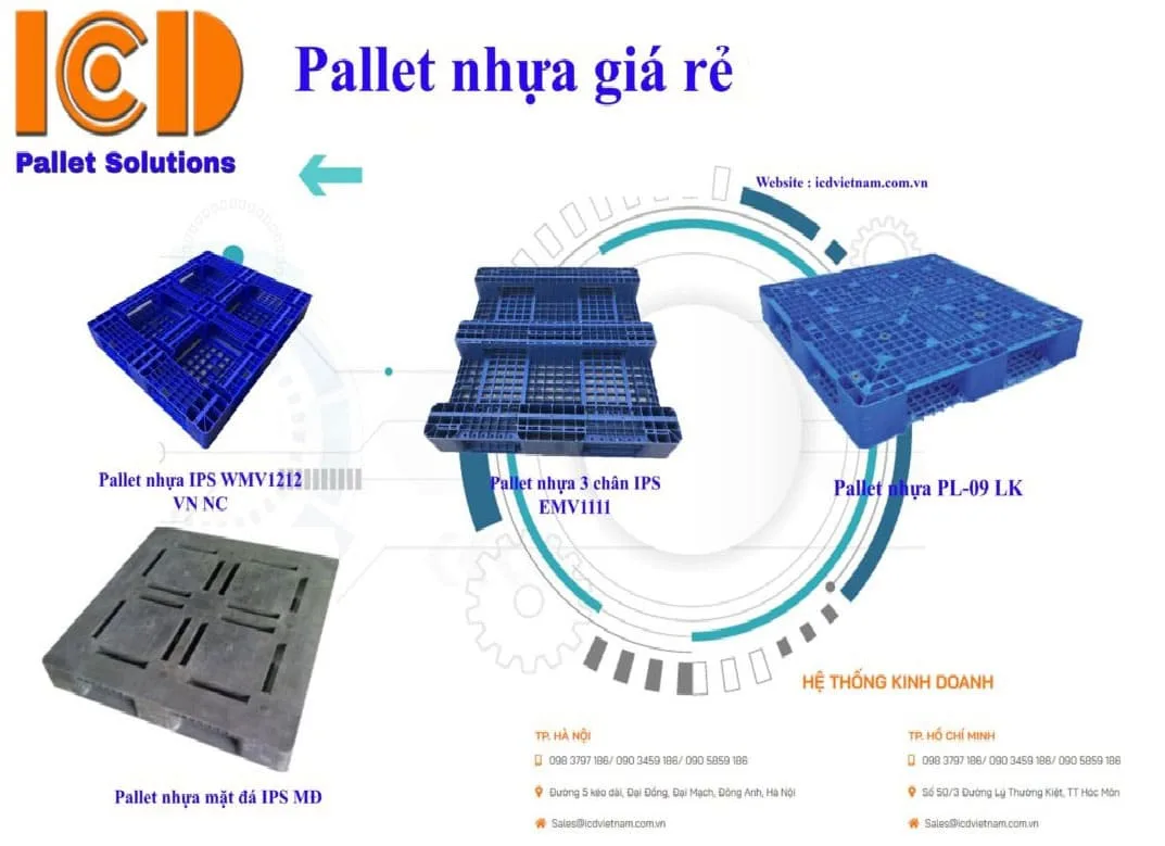 Pallet nhựa giá rẻ ở Miền Bắc
