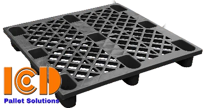 Pallet nhựa cốc ICD C145-3 KT1200x1000x145 Đen