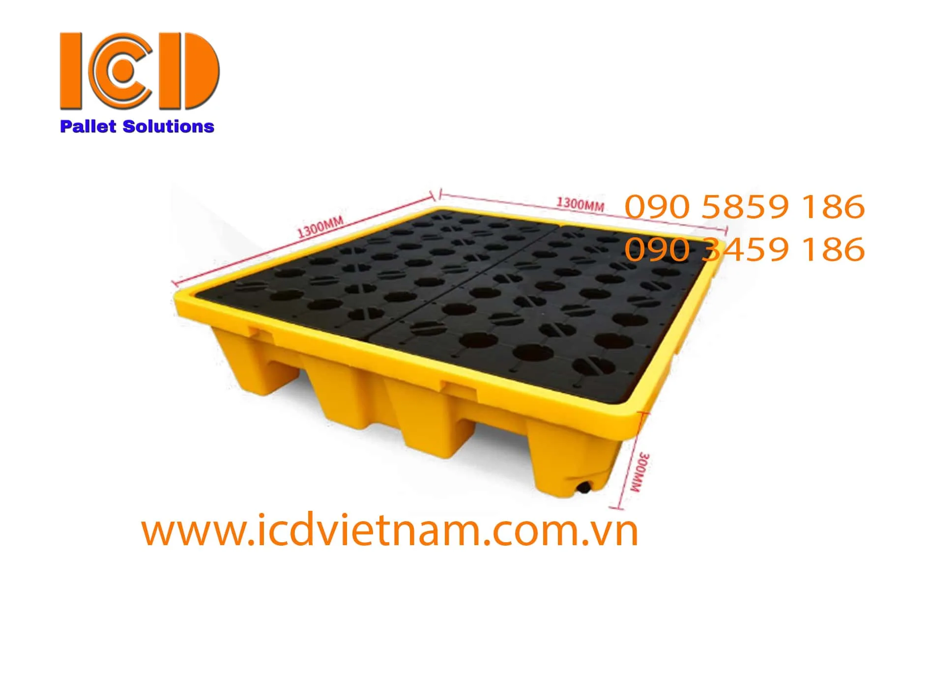Pallet nhựa chống tràn dầu PLNCTD - 131315 - 1LK