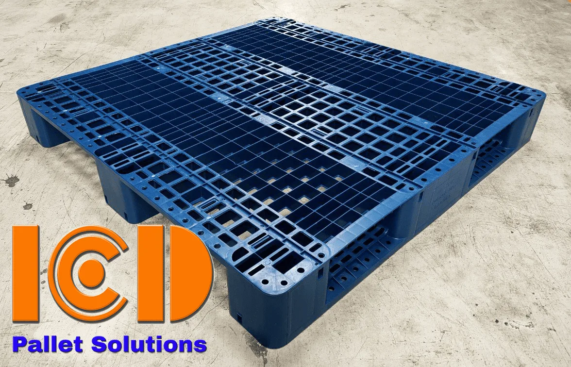 Pallet Nhựa ICD 3 Chân EMV1212B2 KT1200x1200x155mm tái sinh