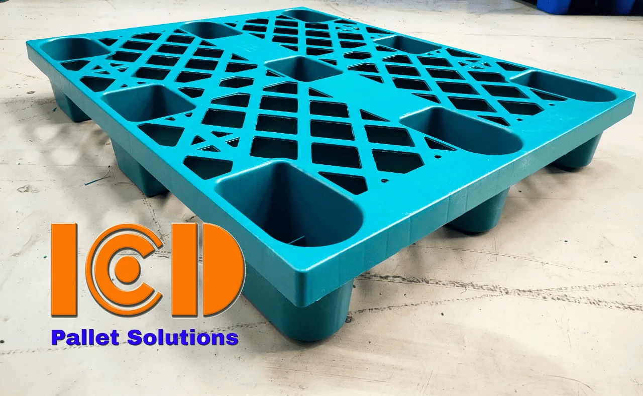 Pallet nhựa cốc ICD NLV1008B1 KT 1000x800x140mm xanh lá
