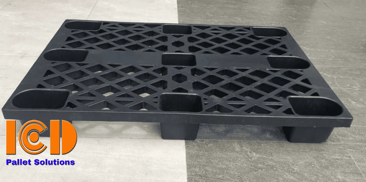 Pallet nhựa cốc ICD NLV1208B1 KT 800x1200x140mm đen