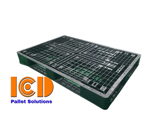 Pallet nhựa liền khối xuất khẩu 1200x800x120 mm màu đen