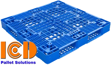 Pallet nhựa kê kho lạnh ICD IPS PL15-2 1100x1100x125 mm màu xanh