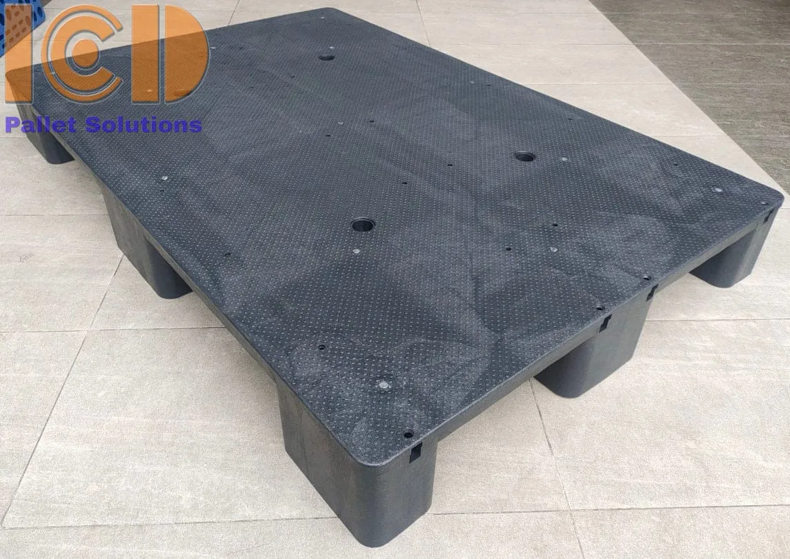 Pallet 9 chân gù mặt bít ICD-SLS1208B1 màu đen