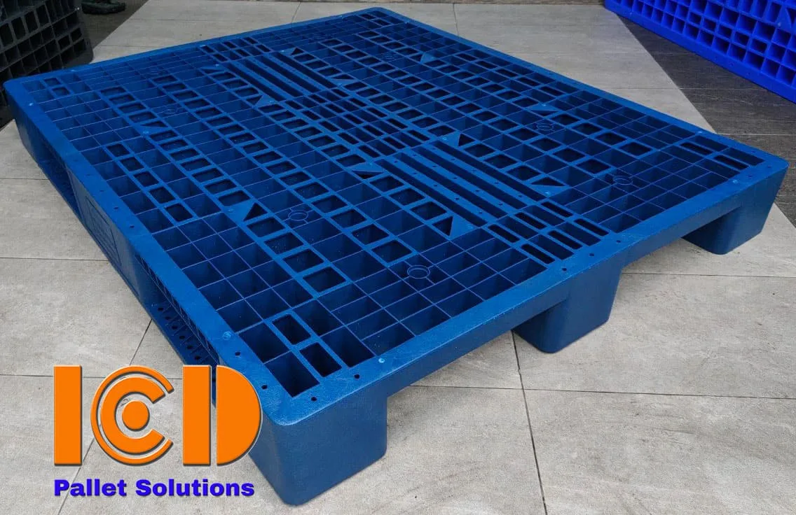 Pallet nhựa ICD-EHV1113B2 KT1000x1300x150mm xanh tái sinh