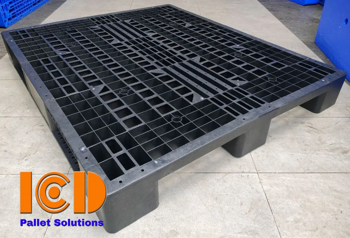 Pallet nhựa ICD-EHV1113B2 KT1000x1300x150mm đen