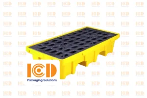 Pallet nhựa chống tràn 2 phuy 1300x660x300 mm