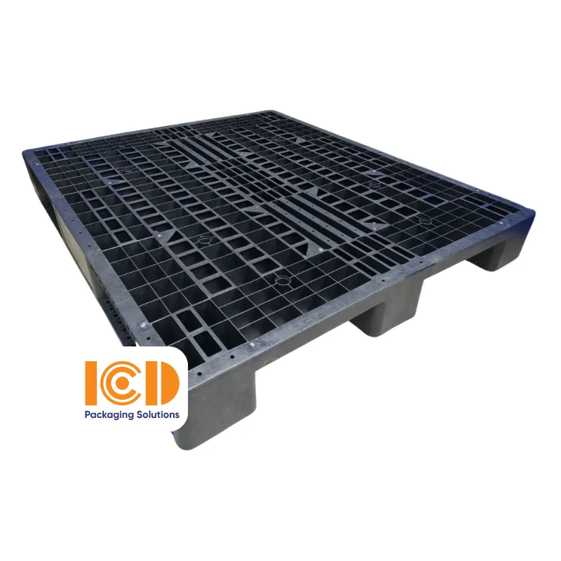 Pallet nhựa ICD-EHV1113B2 KT1000x1300x150mm đen