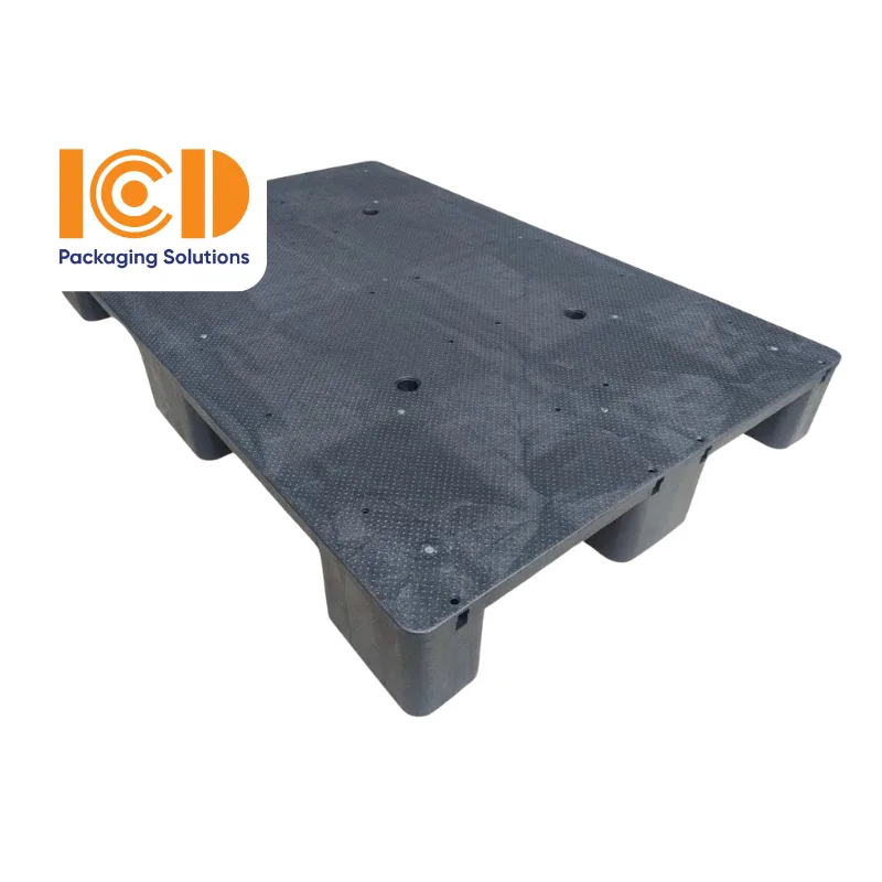 Pallet 9 chân gù mặt bít ICD-SLS1208B1 màu đen