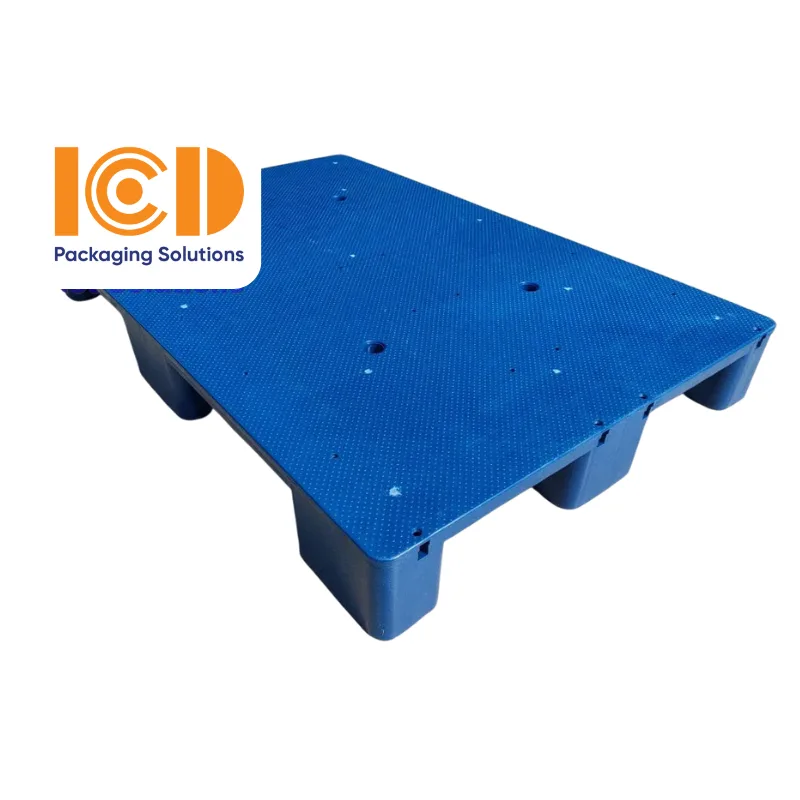 Pallet 9 chân gù mặt bít ICD-SLS1208B1 xanh tái sinh