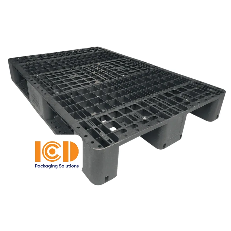 Pallet Nhựa 3 Chân ICD-ELV1208B2 1200x800x155 mm màu đen
