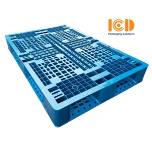 Pallet nhựa xuất khẩu chữ thập mẫu mới 800x1200x150 mm màu xanh tái sinh